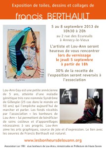 Flyer expo Francis Berthault - Les Bonheurs de Lou-Ann.indd
